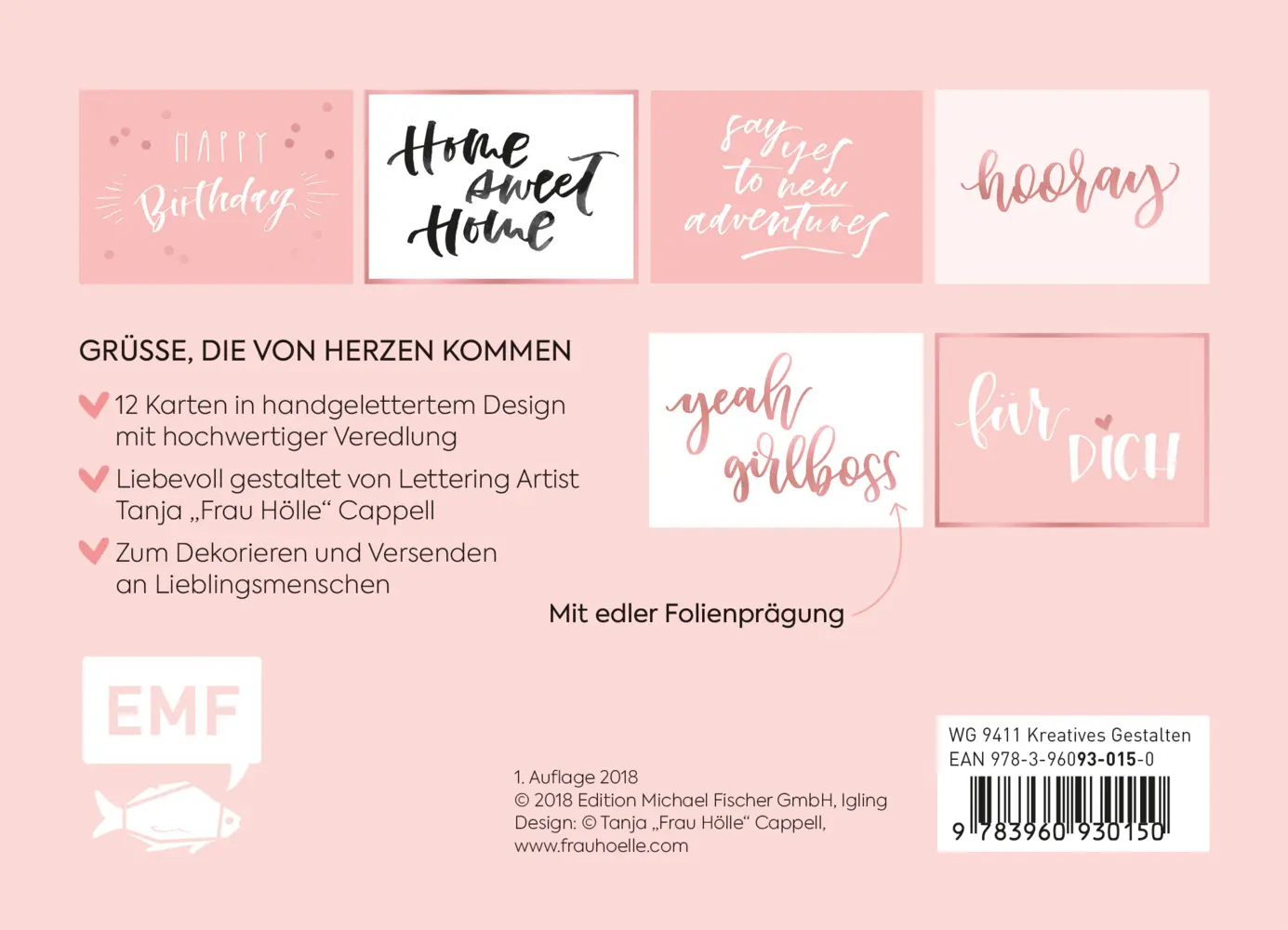 Bild: 9783960930150 | Hooray - 12 Handlettering Postkarten | Tanja "Frau Hölle" Cappell