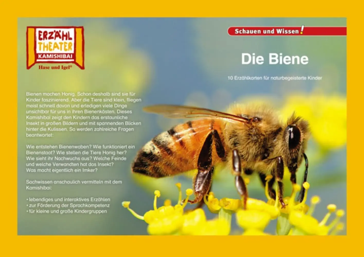 Cover: 4260505830250 | Die Biene / Kamishibai Bildkarten | Box | 10 S. | Deutsch | 2017 Cover: 4260505830250 | Die Biene / Kamishibai Bildkarten | Box | 10 S. | Deutsch | 2017