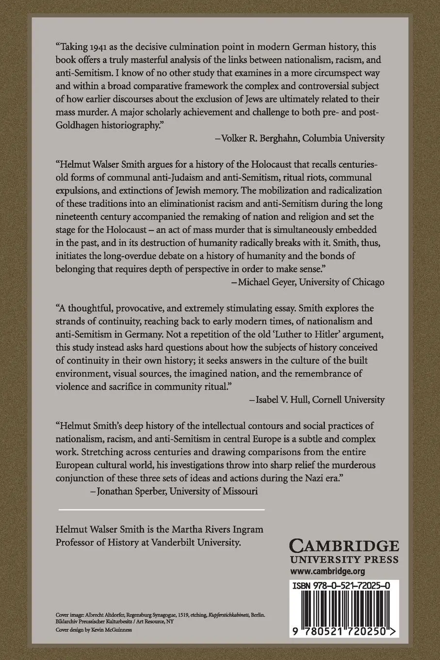 Rückseite: 9780521720250 | The Continuities of German History | Helmut Walser Smith | Taschenbuch