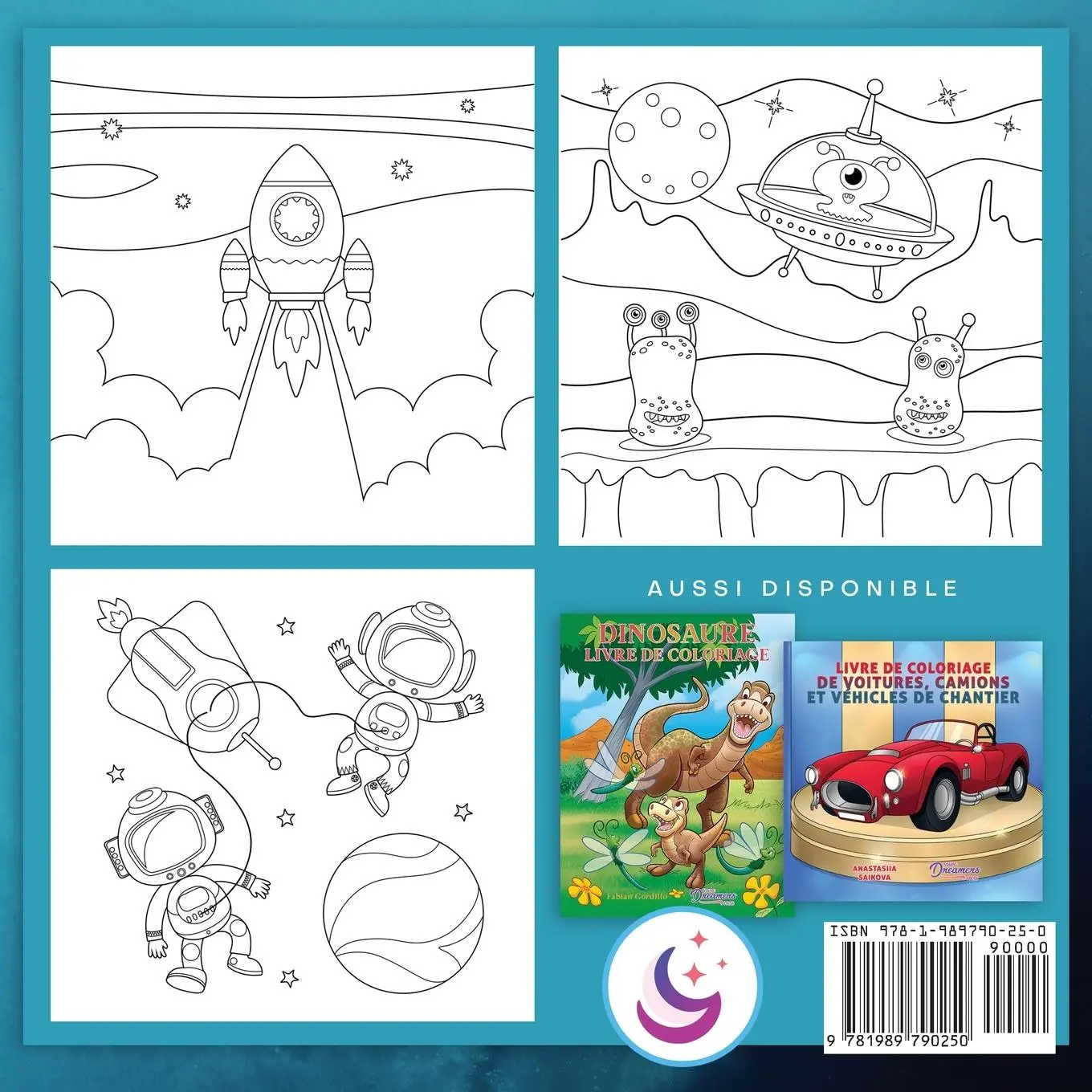 Rückseite: 9781989790250 | Coloriage de l'Espace pour les enfants | Young Dreamers Press | Buch