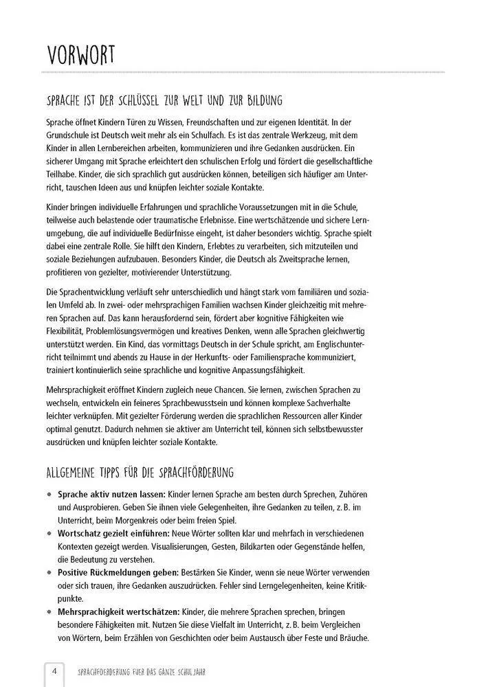 Bild: 9783834670250 | Sprachförderung für das ganze Schuljahr | Janina Burmeister | Buch