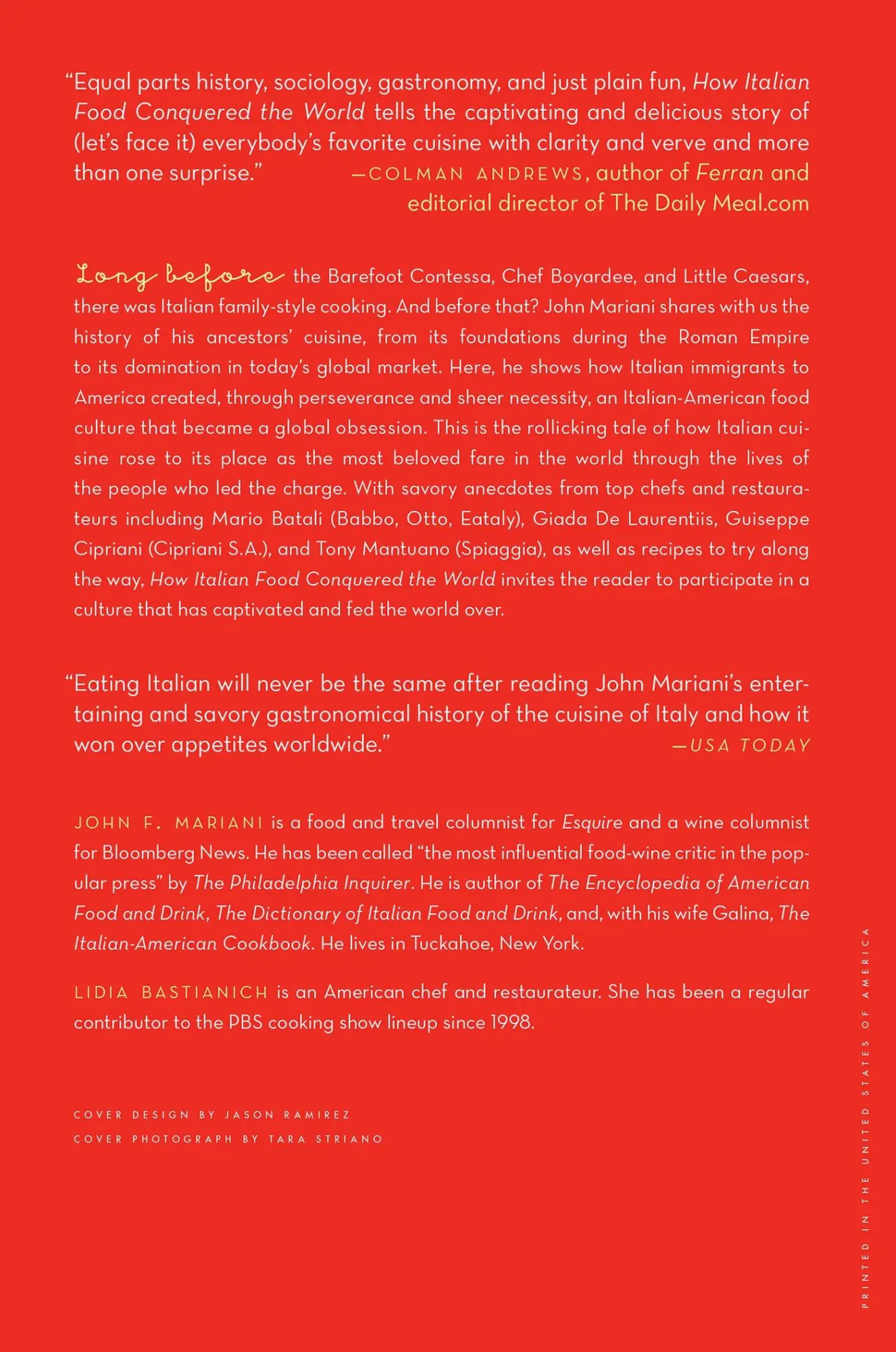Rückseite: 9780230340350 | HOW ITALIAN FOOD CONQUERED THE WORL | John F. Mariani | Taschenbuch
