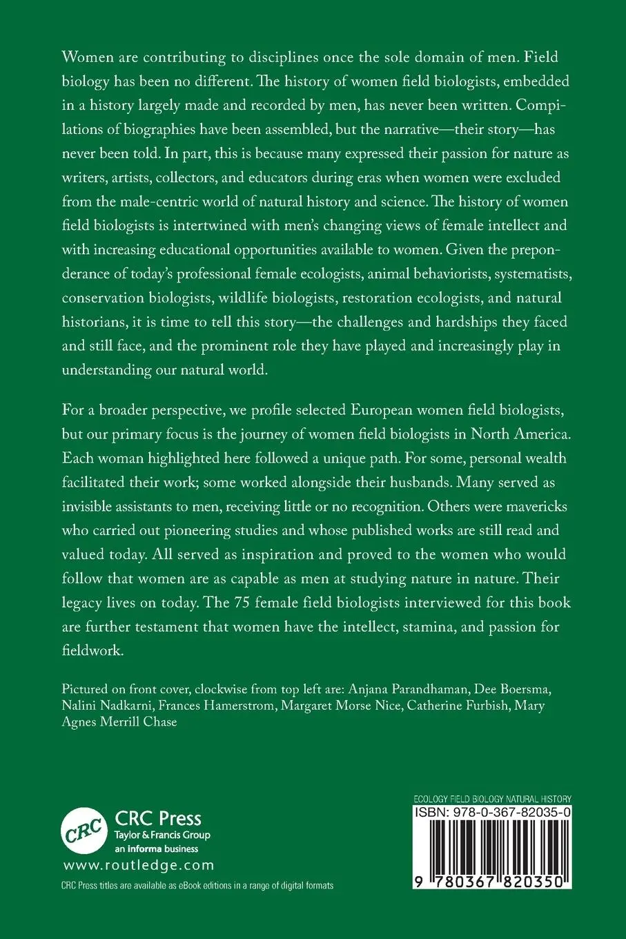 Rückseite: 9780367820350 | Women in Field Biology | A Journey into Nature | Crump (u. a.) | Buch