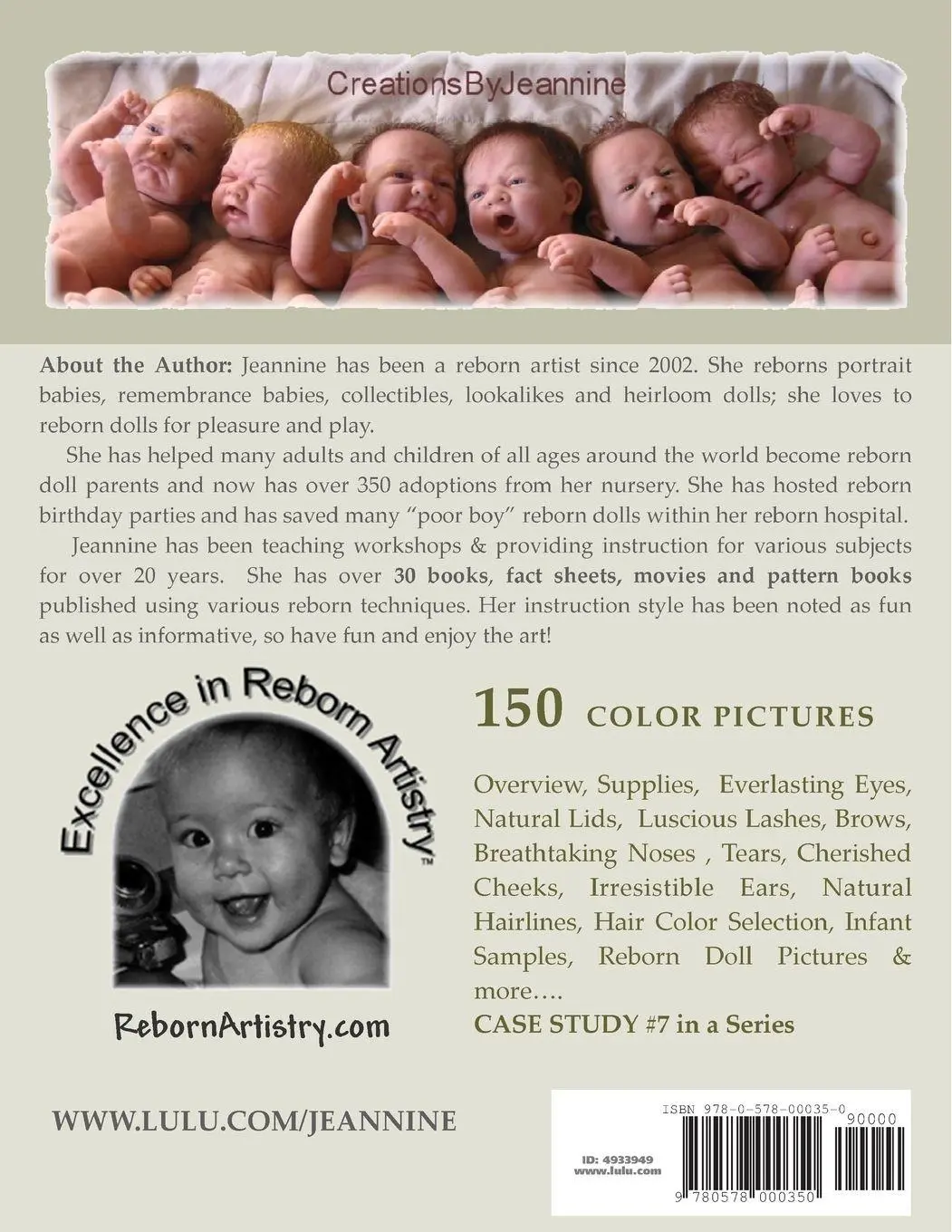 Rückseite: 9780578000350 | Facial Features for Reborning Dolls &amp; Reborn Doll Kits CS#7 -...