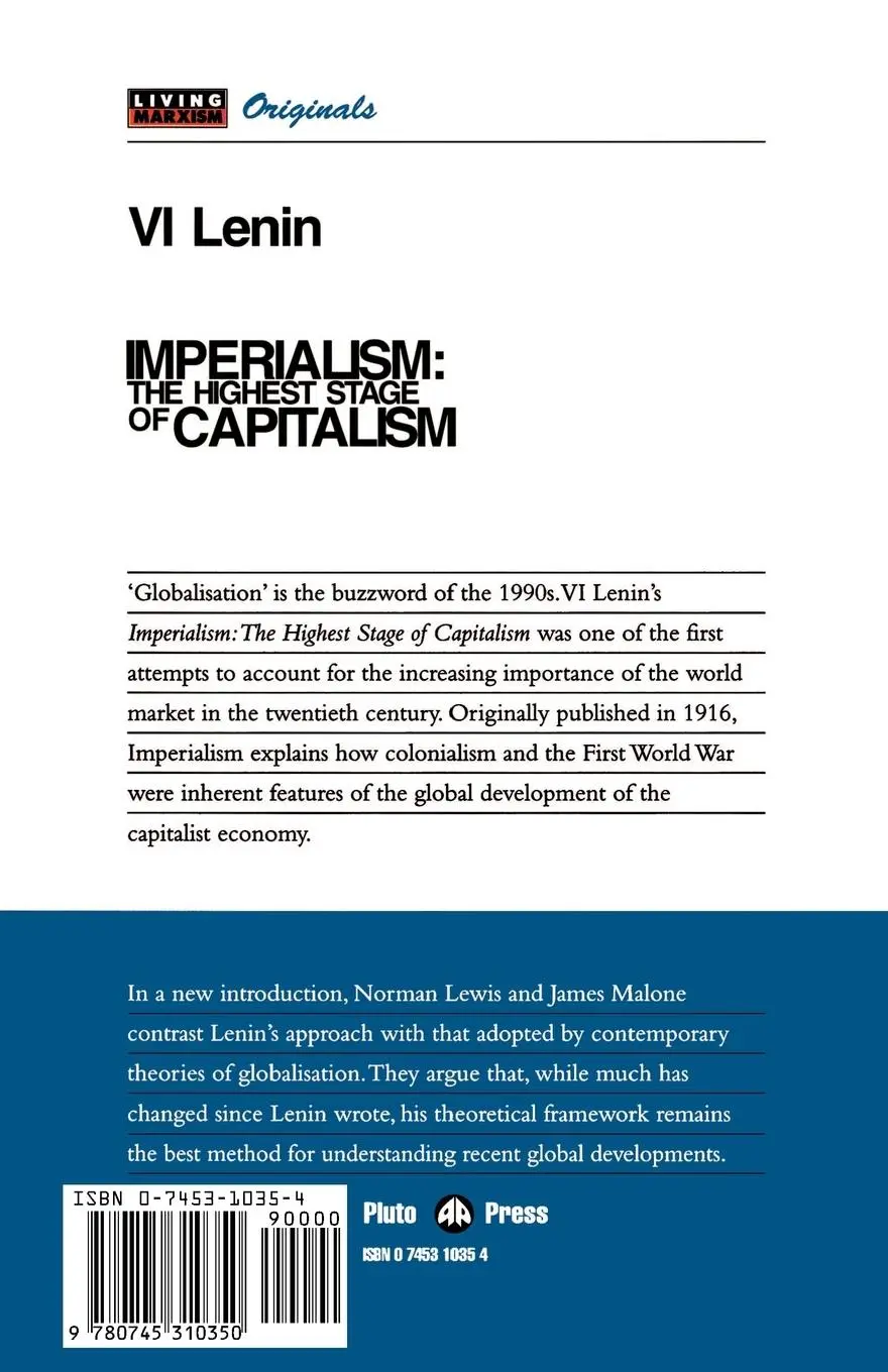 Rückseite: 9780745310350 | Imperialism | The Highest Stage of Capitalism | Vladimir Ilich Lenin