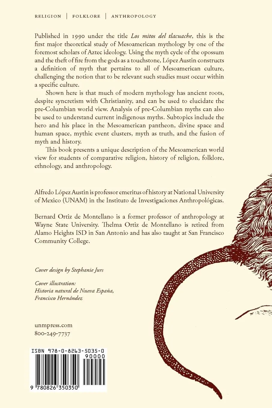 Rückseite: 9780826350350 | The Myths of the Opossum | Pathways of Mesoamerican Mythology | Austin