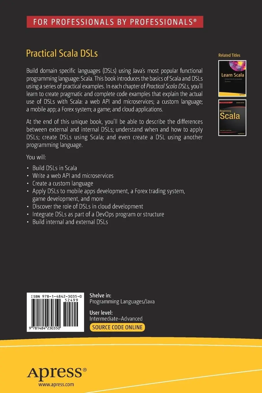 Rückseite: 9781484230350 | Practical Scala DSLs | Pierluigi Riti | Taschenbuch | xv | Englisch