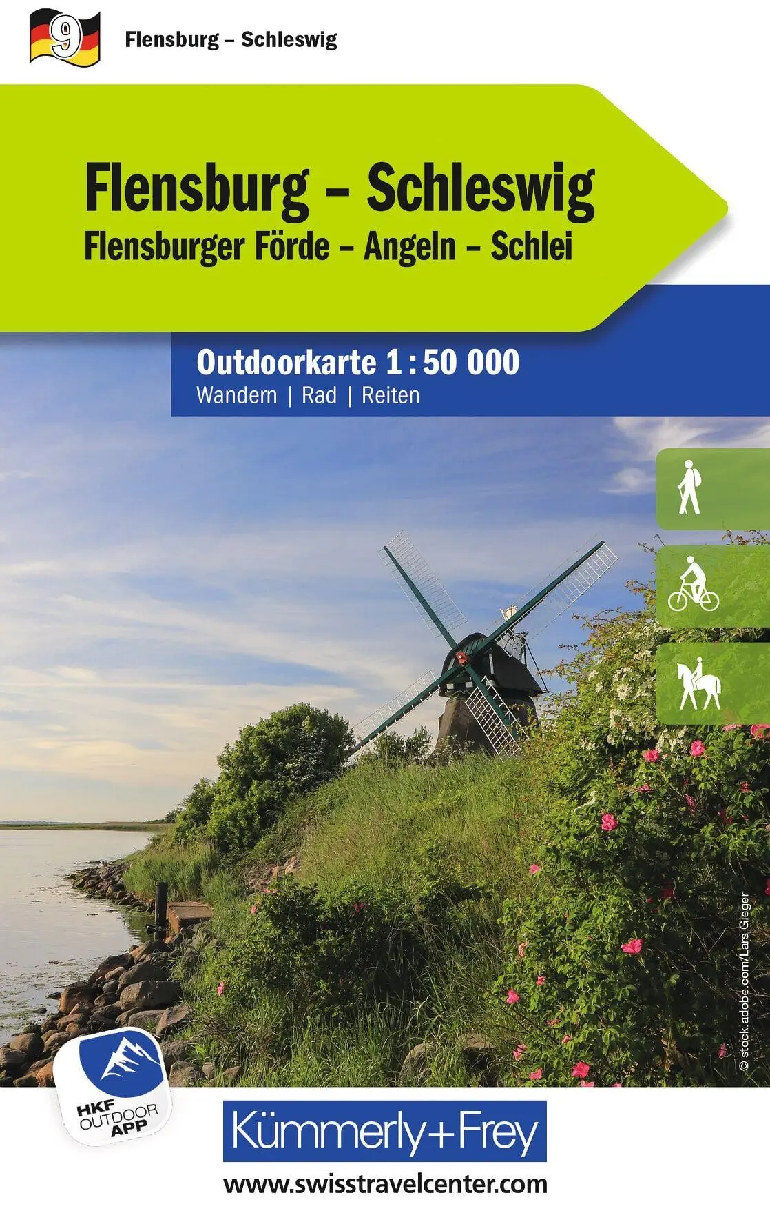 Cover: 9783259300350 | Kümmerly+Frey Outdoorkarte Deutschland 9 Flensburg, Schleswig 1:50.000