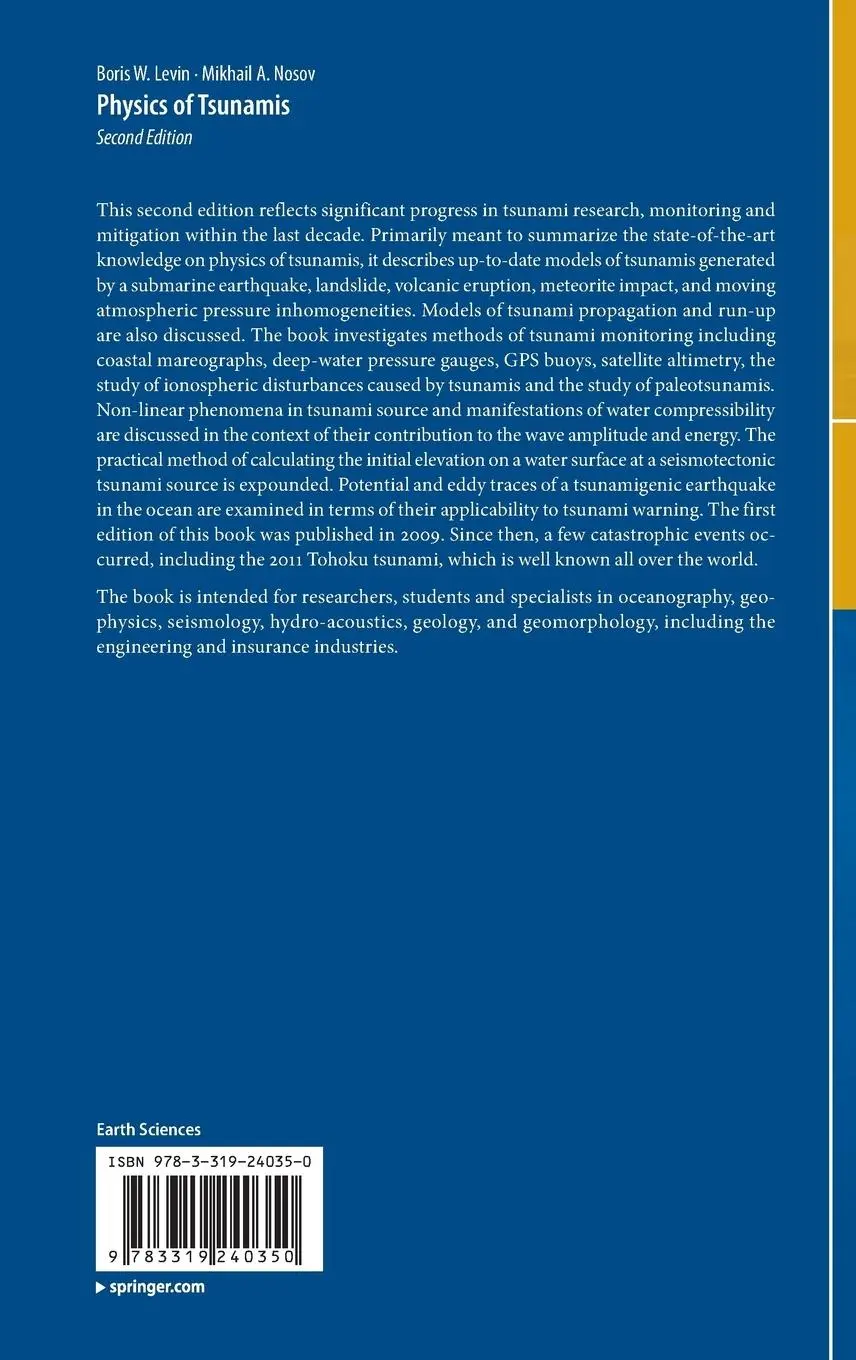 Rückseite: 9783319240350 | Physics of Tsunamis | Mikhail Nosov (u. a.) | Buch | xiii | Englisch