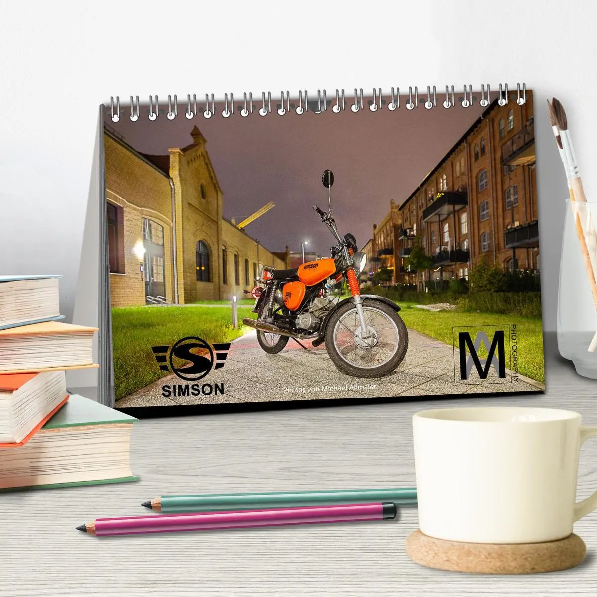 Bild: 9783457610350 | Simson S51c (Tischkalender 2026 DIN A5 quer), CALVENDO Monatskalender