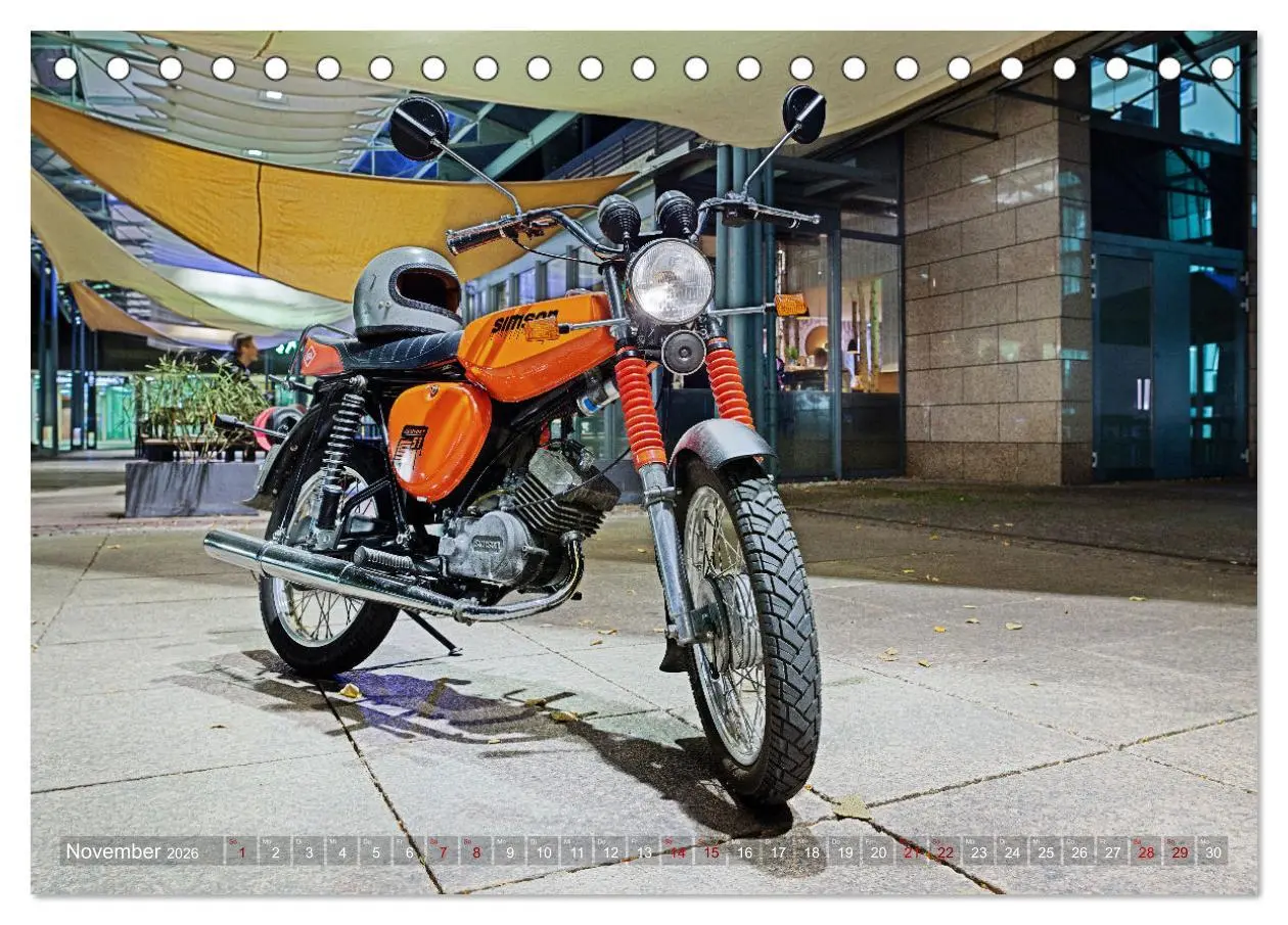 Bild: 9783457610350 | Simson S51c (Tischkalender 2026 DIN A5 quer), CALVENDO Monatskalender