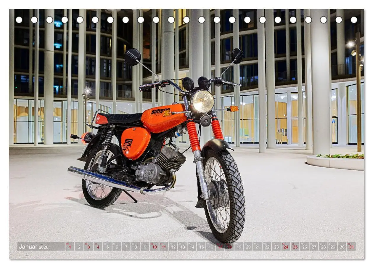 Bild: 9783457610350 | Simson S51c (Tischkalender 2026 DIN A5 quer), CALVENDO Monatskalender