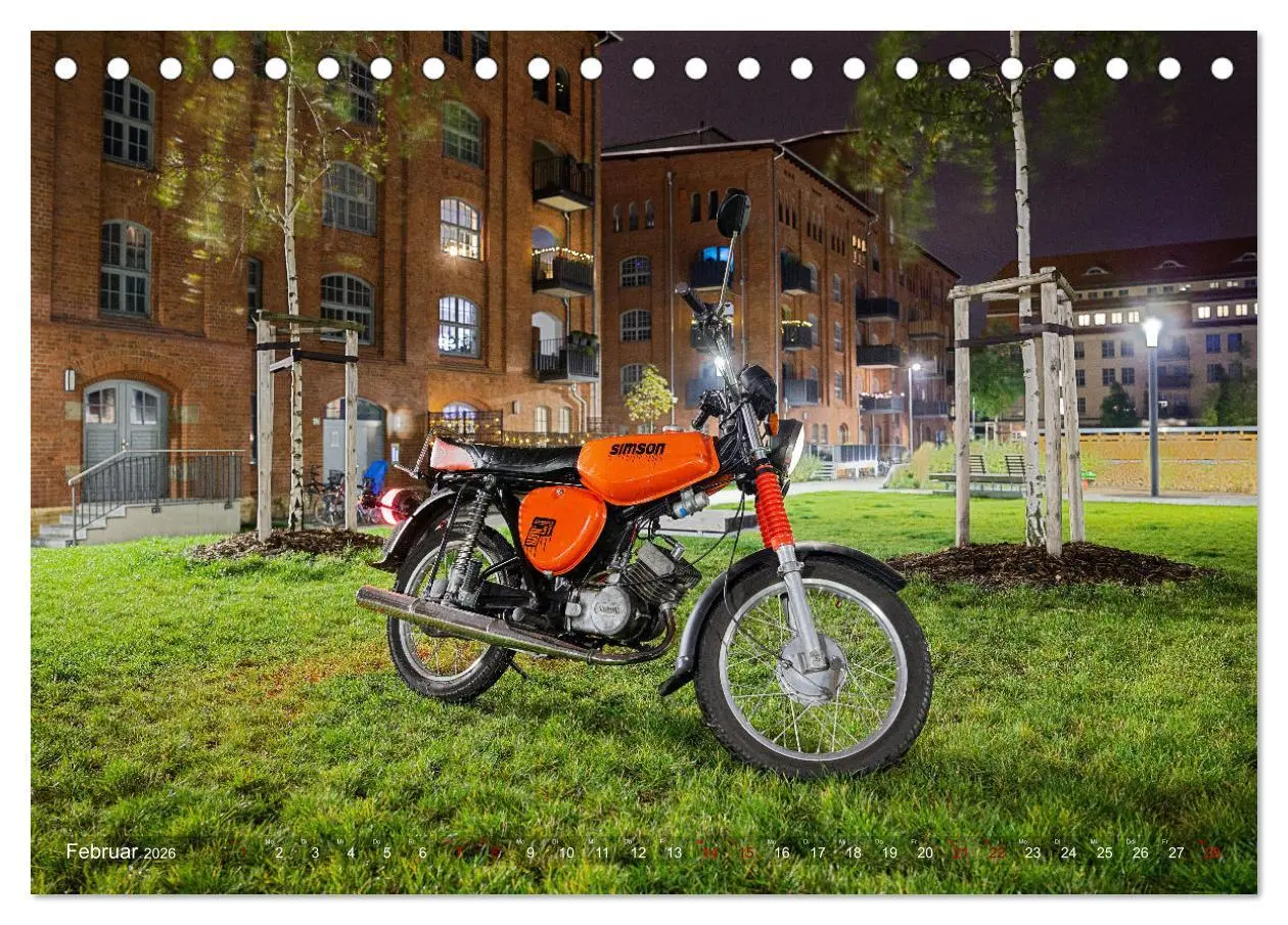 Bild: 9783457610350 | Simson S51c (Tischkalender 2026 DIN A5 quer), CALVENDO Monatskalender