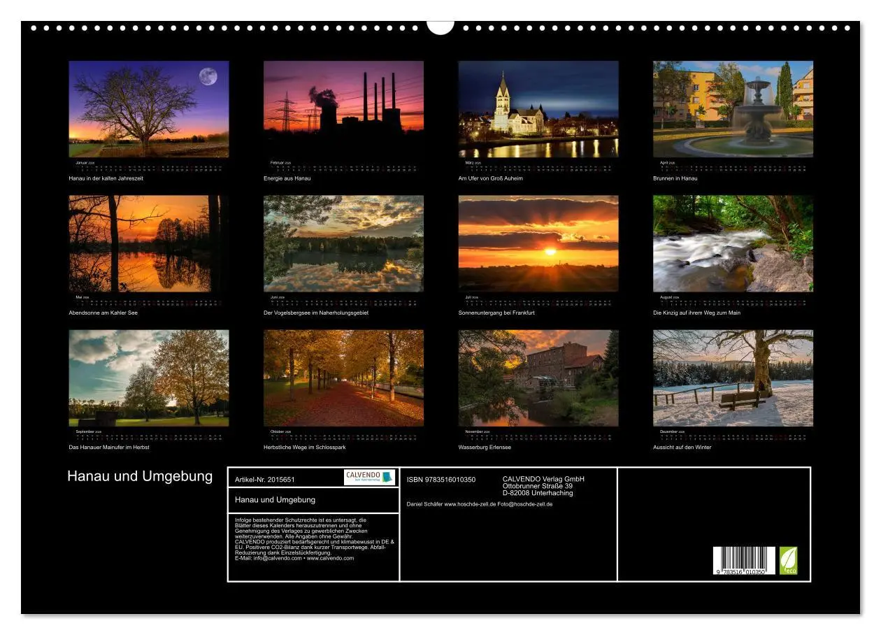 Bild: 9783516010350 | Hanau und Umgebung (Wandkalender 2026 DIN A2 quer), CALVENDO...
