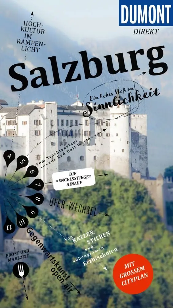 Cover: 9783616000350 | DUMONT direkt Reiseführer Salzburg | Mit großem Cityplan | Weiss