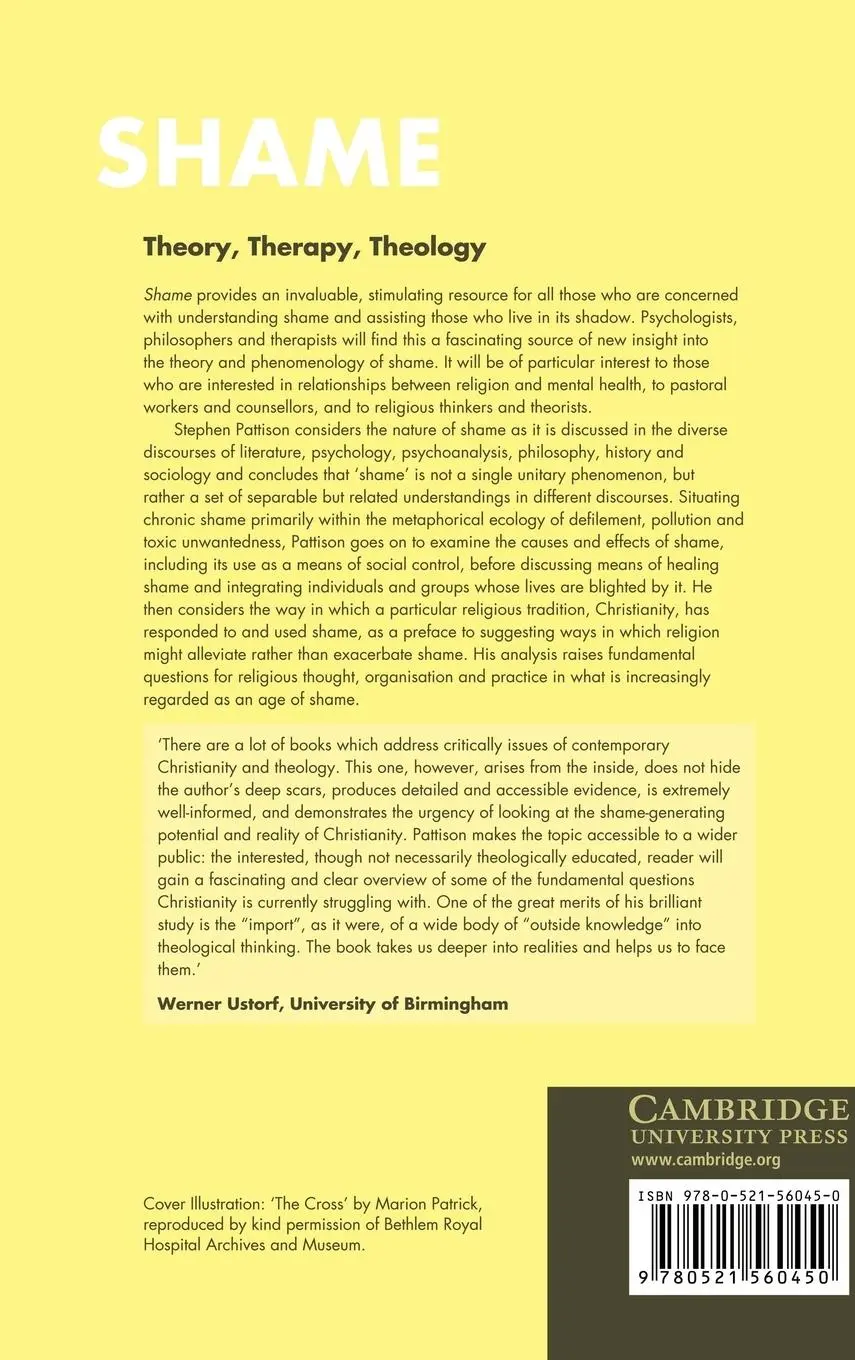 Rückseite: 9780521560450 | Shame | Theory, Therapy, Theology | Stephen Pattison | Buch | Englisch
