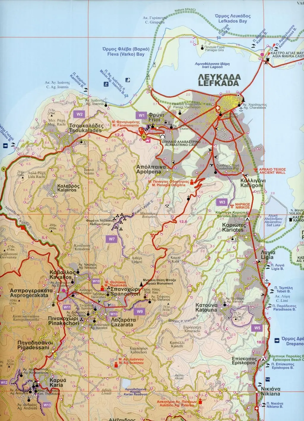 Bild: 9789605810450 | Lefkada 1 : 40 000 | (Land-)Karte | Road Edition | Englisch | 2019