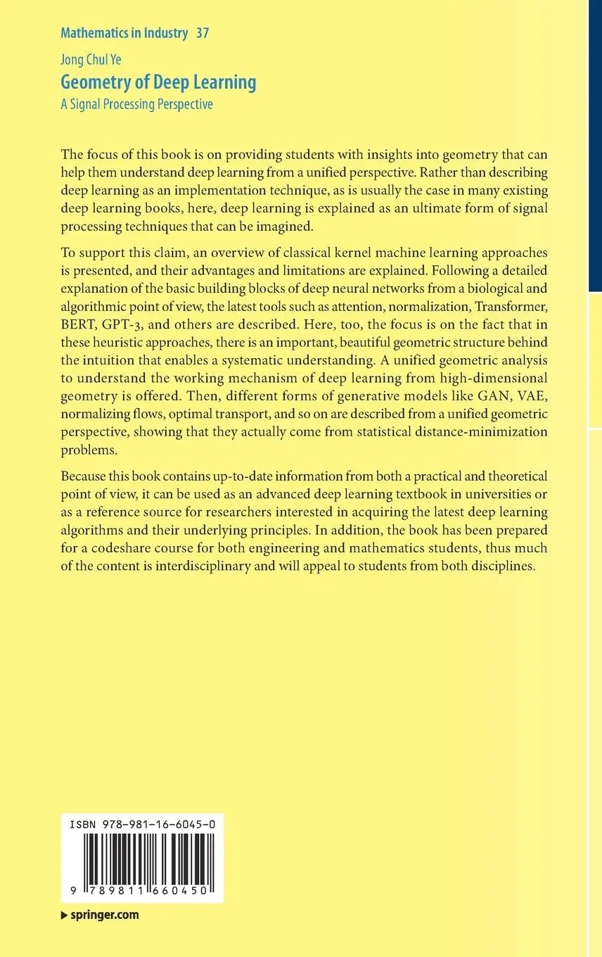 Rückseite: 9789811660450 | Geometry of Deep Learning | A Signal Processing Perspective | Ye | xvi
