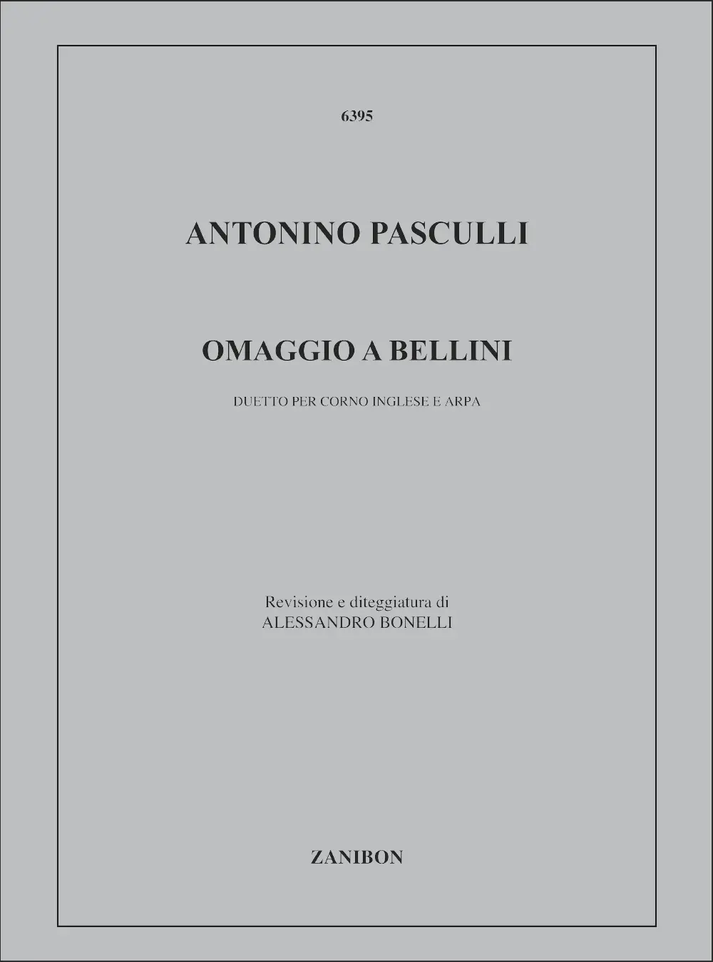 Cover: 9790520010450 | Omaggio a Bellini | Antonio Pasculli | Buch | 2000 | Zanibon