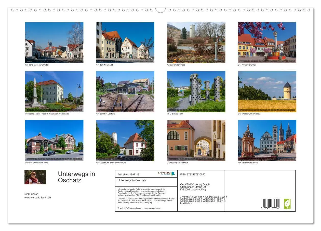 Bild: 9783457830550 | Unterwegs in Oschatz (Wandkalender 2026 DIN A2 quer), CALVENDO...