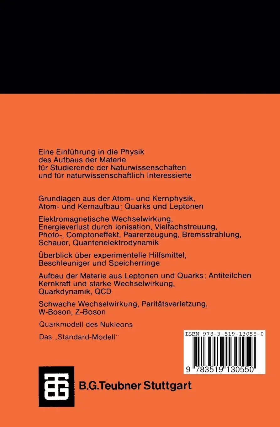 Rückseite: 9783519130550 | Einführung in die Elementarteilchenphysik | Erich Lohrmann | Buch