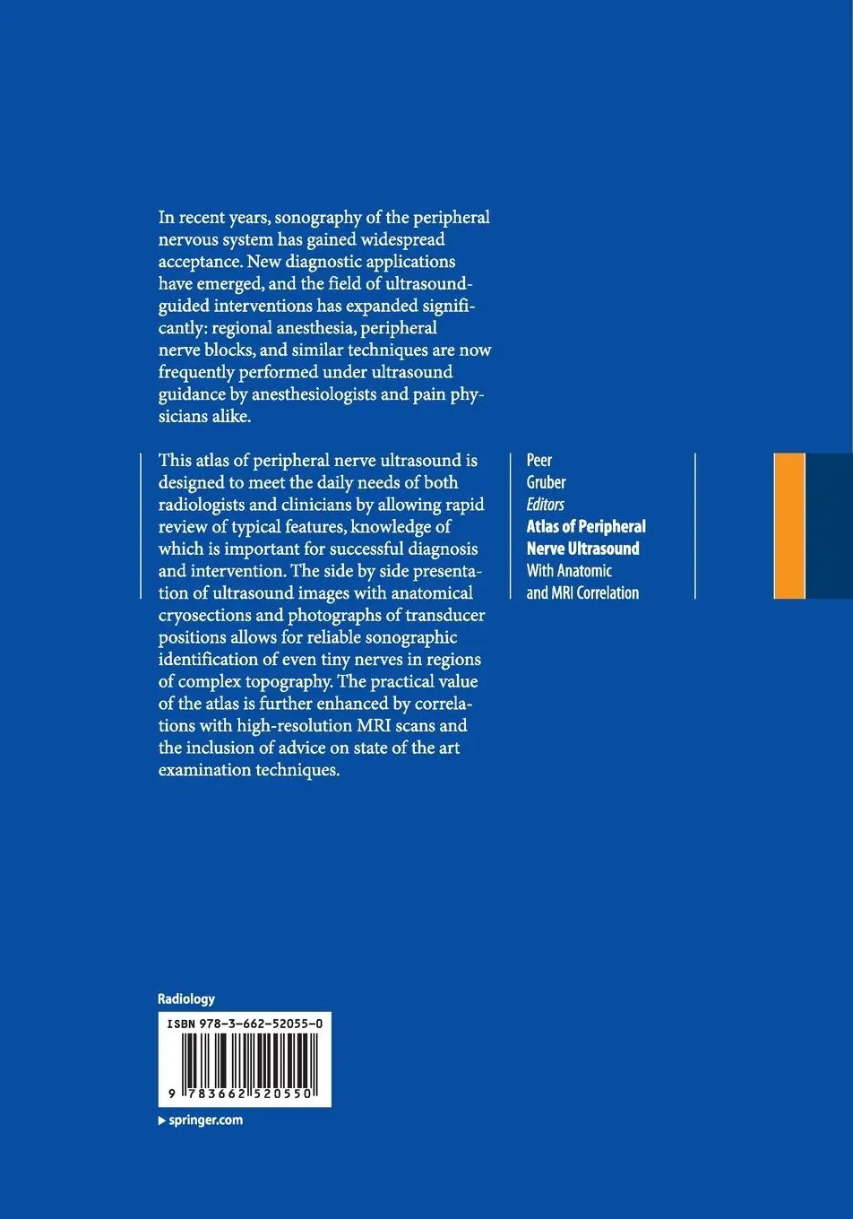 Rückseite: 9783662520550 | Atlas of Peripheral Nerve Ultrasound | Hannes Gruber (u. a.) | Buch