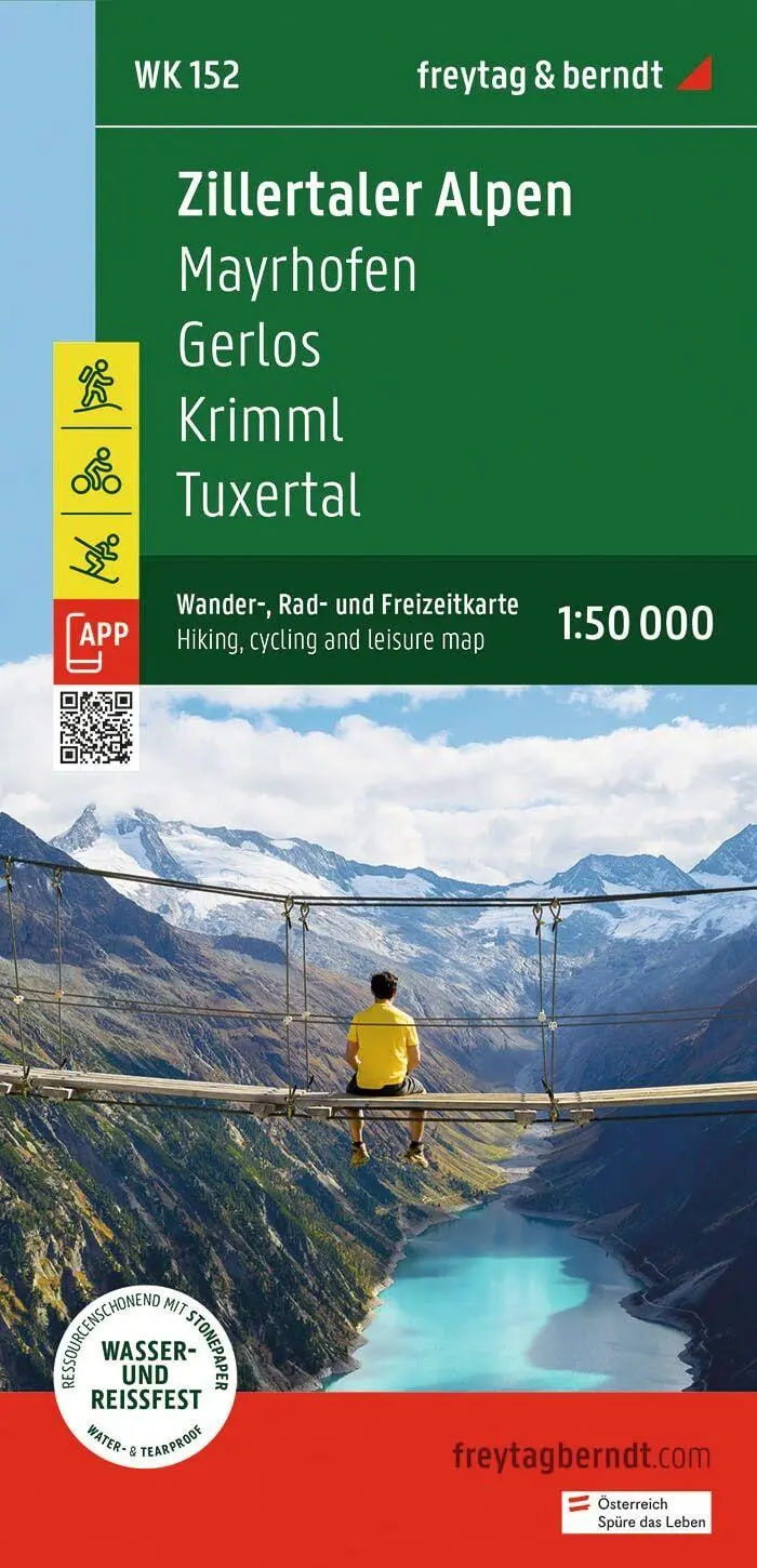 Cover: 9783707920550 | freytag &amp; berndt Wanderkarte WK 152 Zillertaler Alpen, Mayrhofen -...