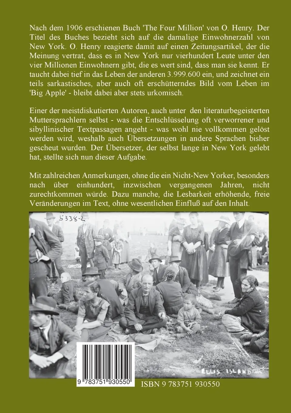 Rückseite: 9783751930550 | Die vier Millionen | The four Million | Thomas M. Meine | Taschenbuch