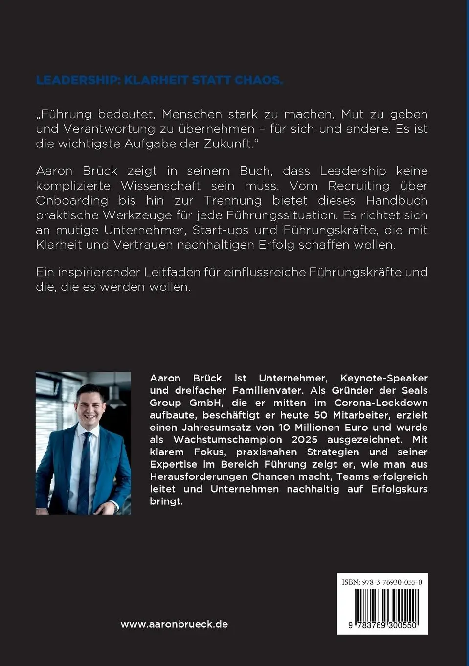 Rückseite: 9783769300550 | Leadership: Klarheit statt Chaos | Aaron Brück | Taschenbuch | 126 S.