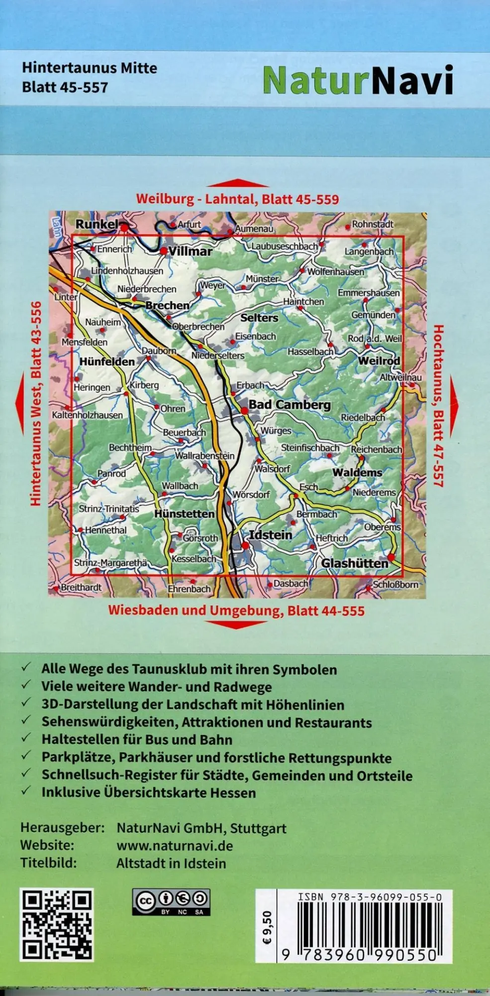 Bild: 9783960990550 | Hintertaunus Mitte 1 : 25 000, Blatt 45-557 | (Land-)Karte | Deutsch