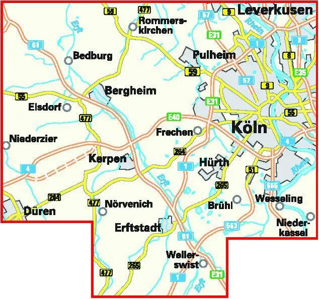 Bild: 9783969900550 | Radwanderkarte BVA Die schönsten Radtouren im Rhein-Erft-Kreis...
