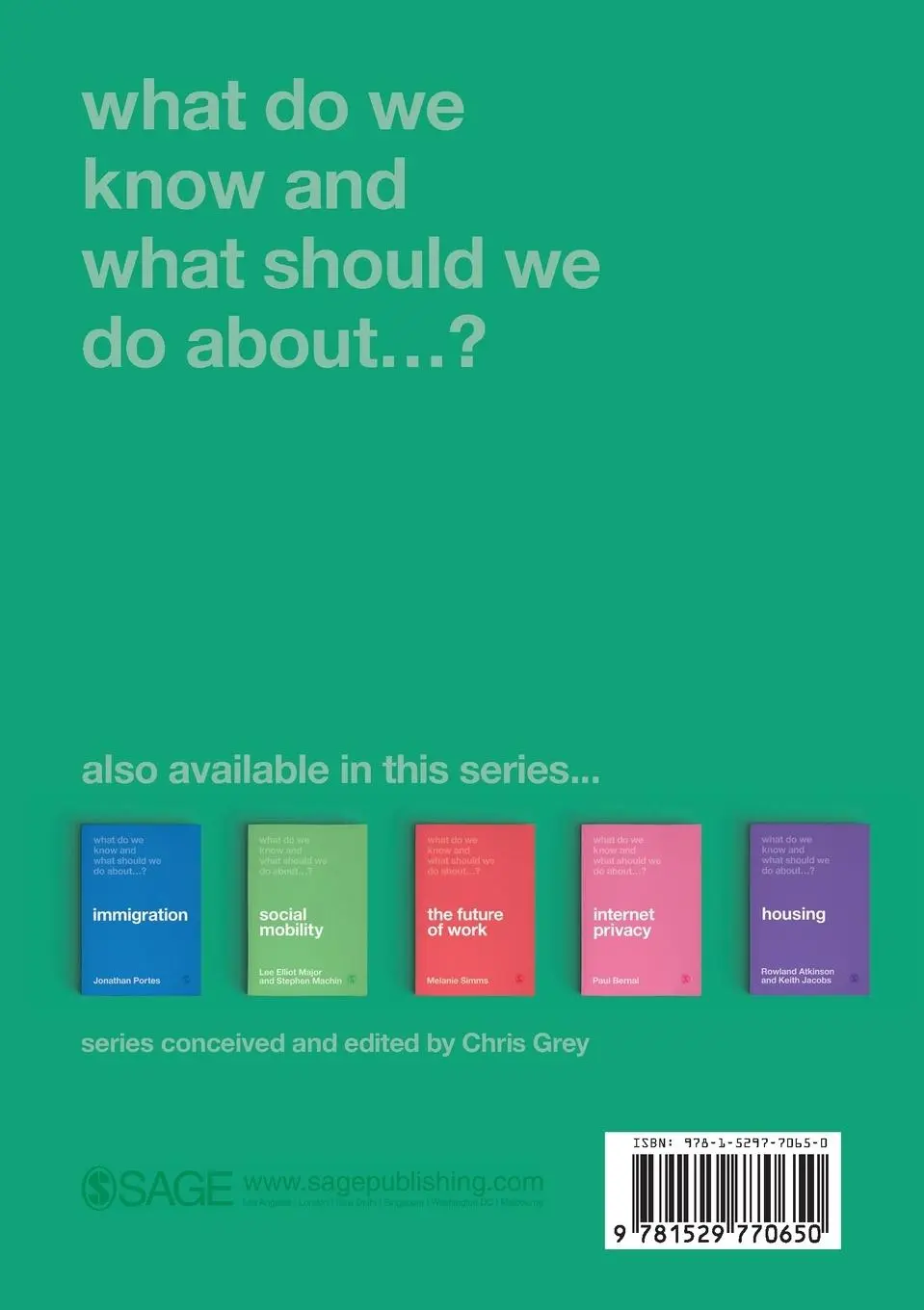 Rückseite: 9781529770650 | What Do We Know and What Should We Do About the Irish Border? | Buch