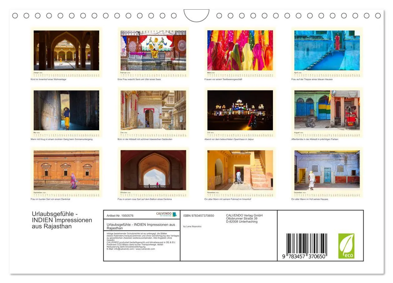 Bild: 9783457370650 | Urlaubsgefühle - INDIEN Impressionen aus Rajasthan (Wandkalender...