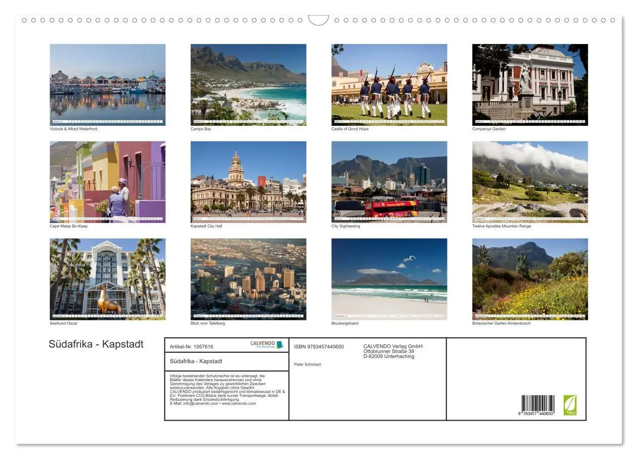 Bild: 9783457440650 | Südafrika - Kapstadt (Wandkalender 2026 DIN A2 quer), CALVENDO...