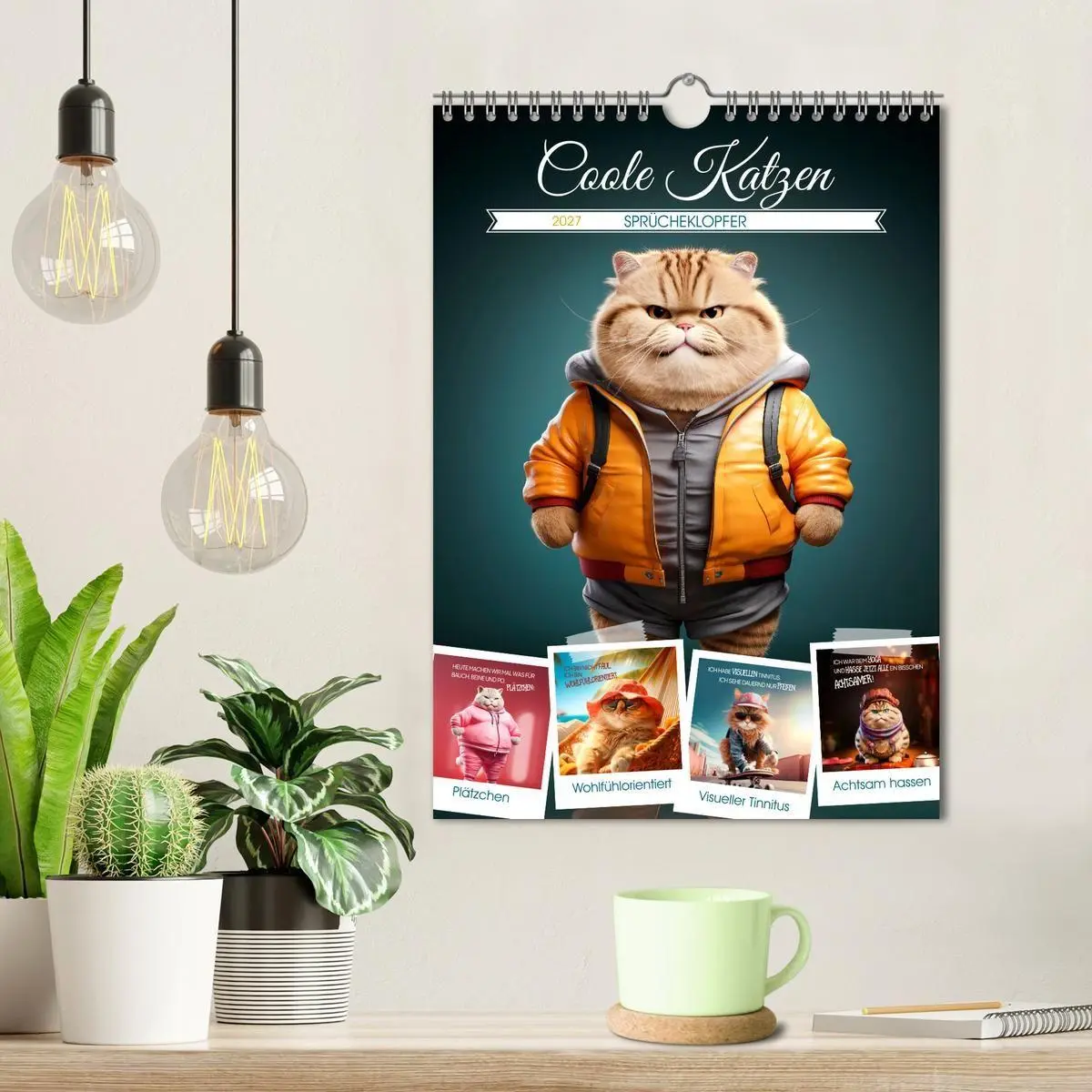 Bild: 9783569170650 | COOLE KATZEN Sprücheklopfer (Wandkalender 2027 DIN A4 hoch),...