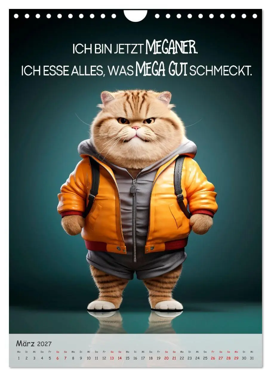Bild: 9783569170650 | COOLE KATZEN Sprücheklopfer (Wandkalender 2027 DIN A4 hoch),...