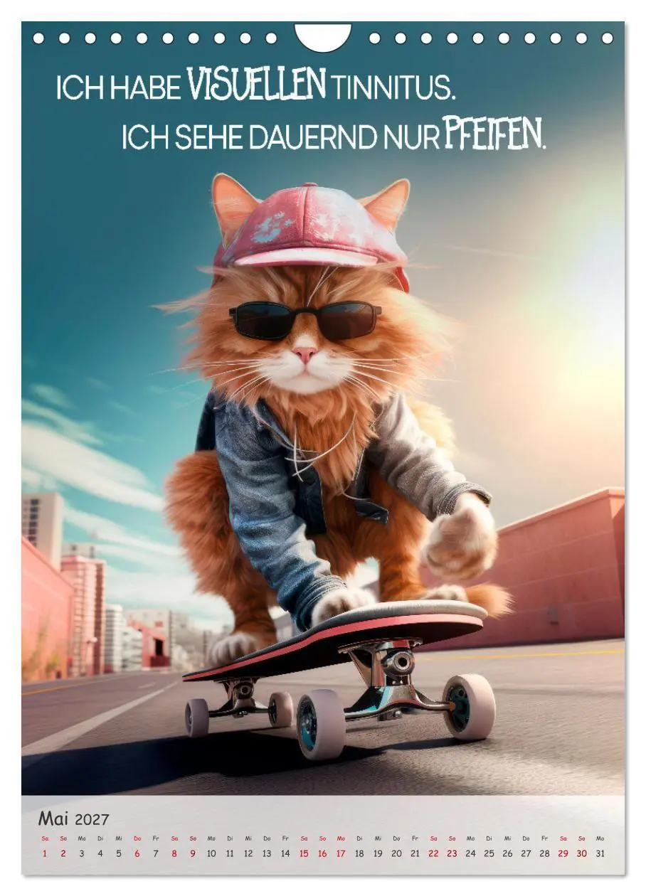 Bild: 9783569170650 | COOLE KATZEN Sprücheklopfer (Wandkalender 2027 DIN A4 hoch),...