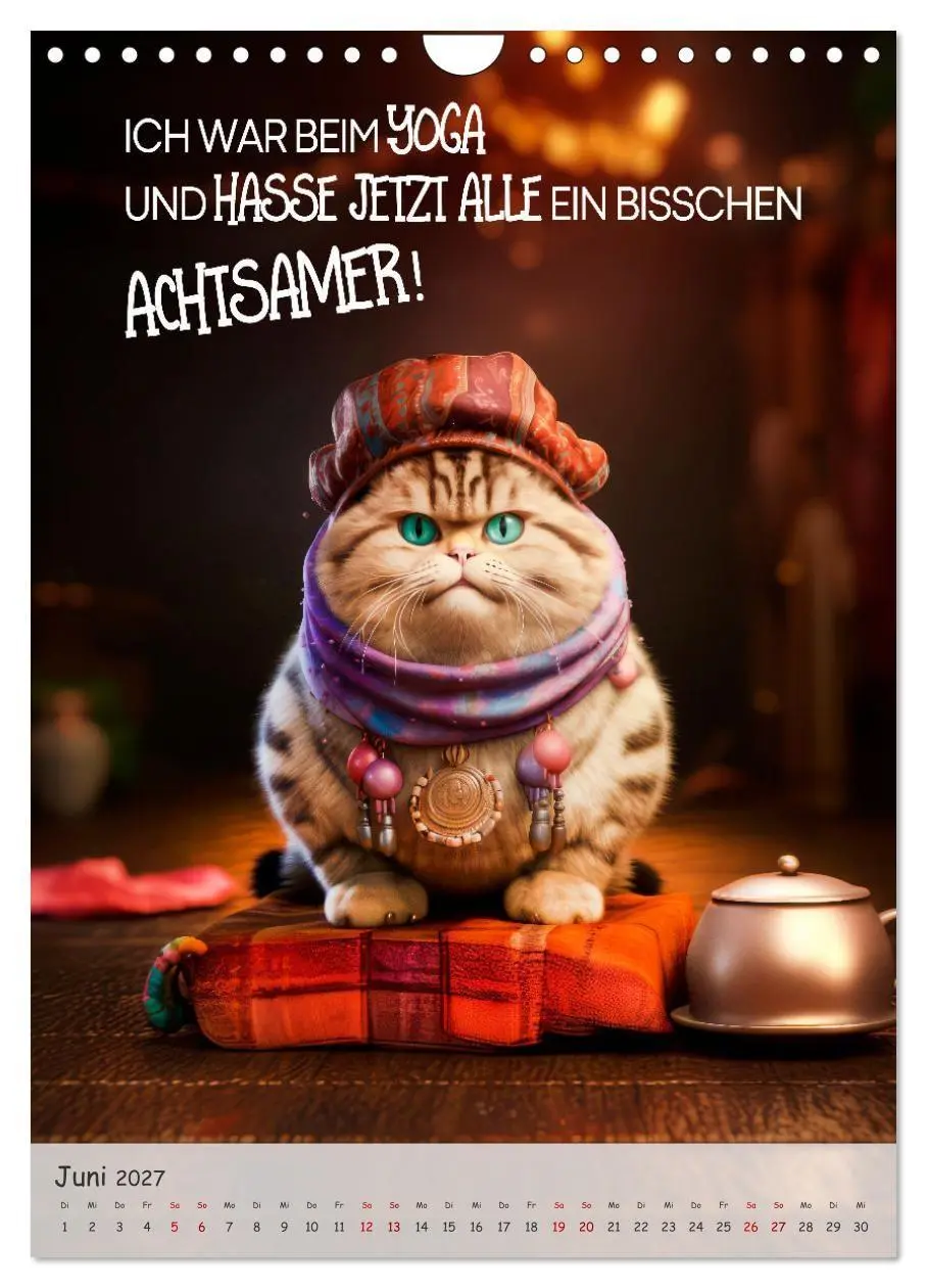 Bild: 9783569170650 | COOLE KATZEN Sprücheklopfer (Wandkalender 2027 DIN A4 hoch),...