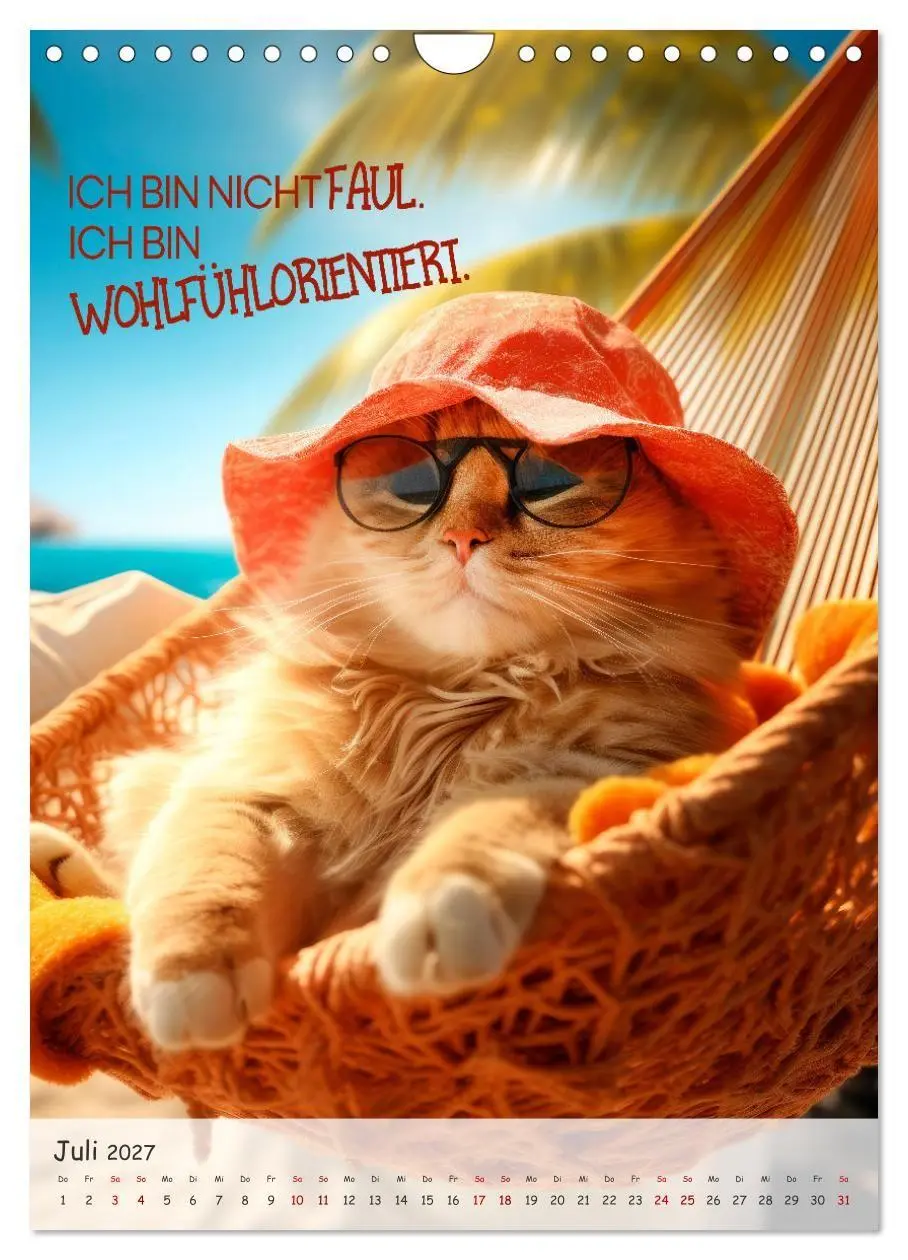 Bild: 9783569170650 | COOLE KATZEN Sprücheklopfer (Wandkalender 2027 DIN A4 hoch),...
