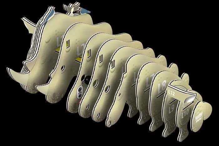 Bild: 9421035150750 | EUGY - 3D Bastelset Nashorn | Kit (Bastelset) | 2025 | EUGY