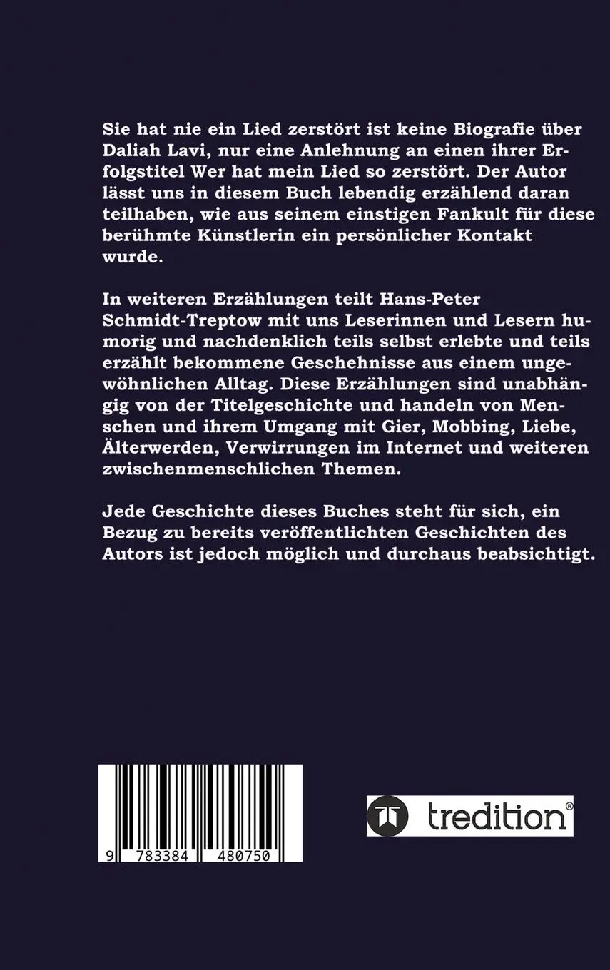 Rückseite: 9783384480750 | Sie hat nie ein Lied zerstört | und andere Beobachtungen | Buch | 2025