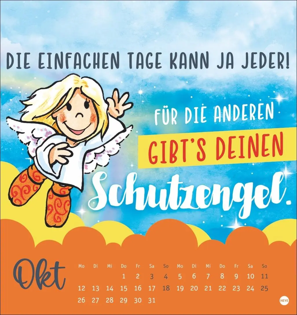 Bild: 9783756410750 | Schutzengel Postkartenkalender 2026 | Heye | Kalender | Spiralbindung