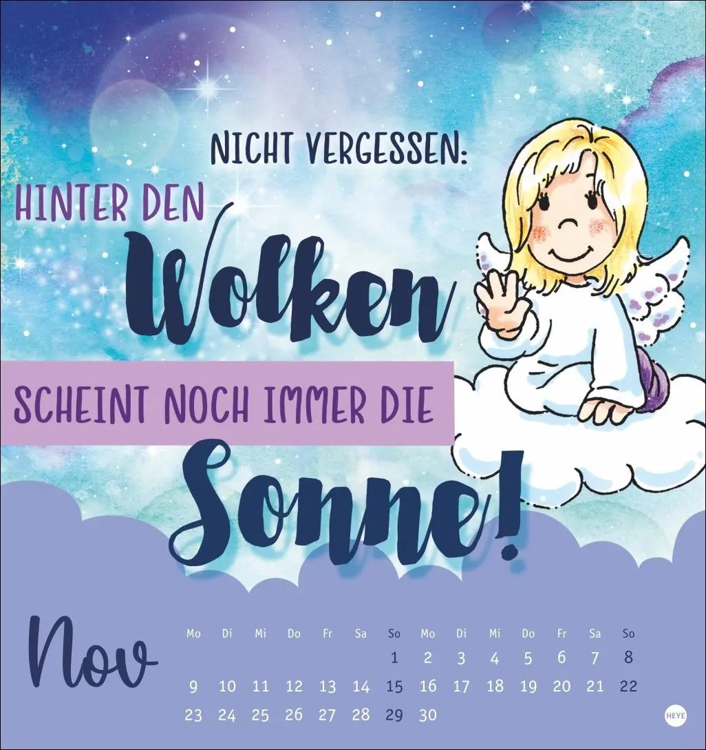Bild: 9783756410750 | Schutzengel Postkartenkalender 2026 | Heye | Kalender | Spiralbindung