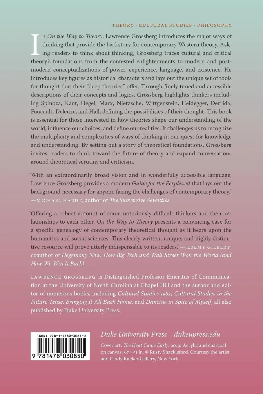 Rückseite: 9781478030850 | On the Way to Theory | Lawrence Grossberg | Taschenbuch | Englisch