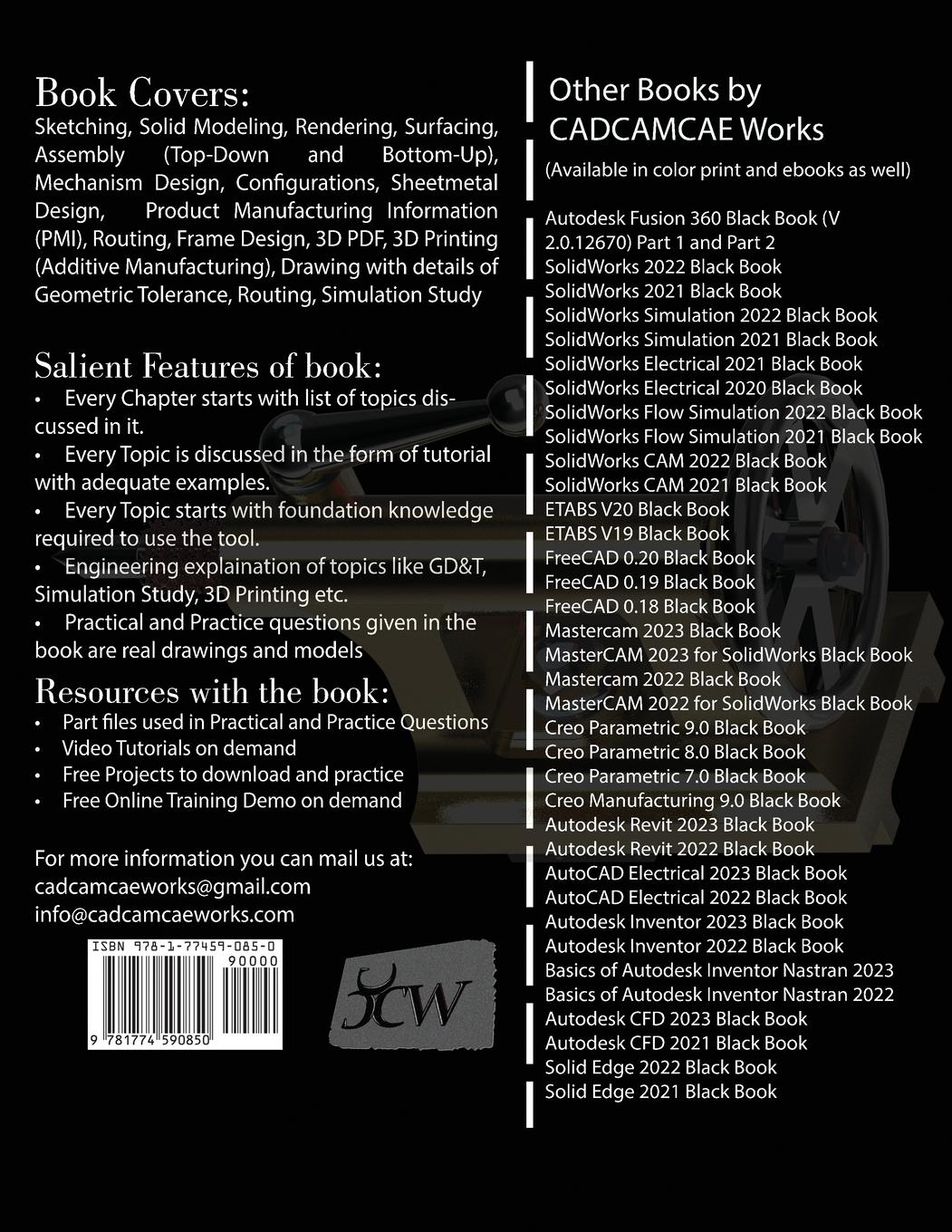 Rückseite: 9781774590850 | Solid Edge 2023 Black Book | Gaurav Verma (u. a.) | Taschenbuch | 2022