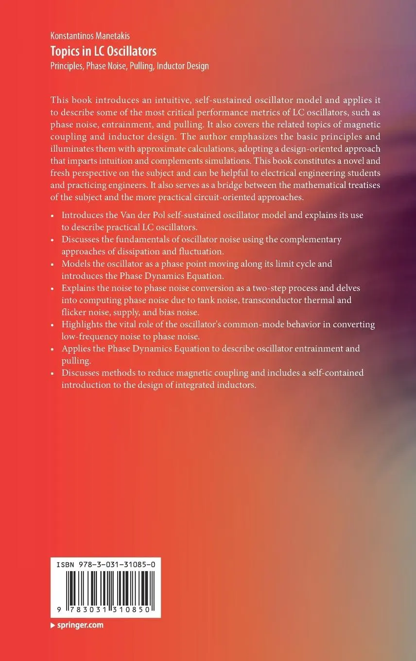 Rückseite: 9783031310850 | Topics in LC Oscillators | Konstantinos Manetakis | Buch | x | 2023