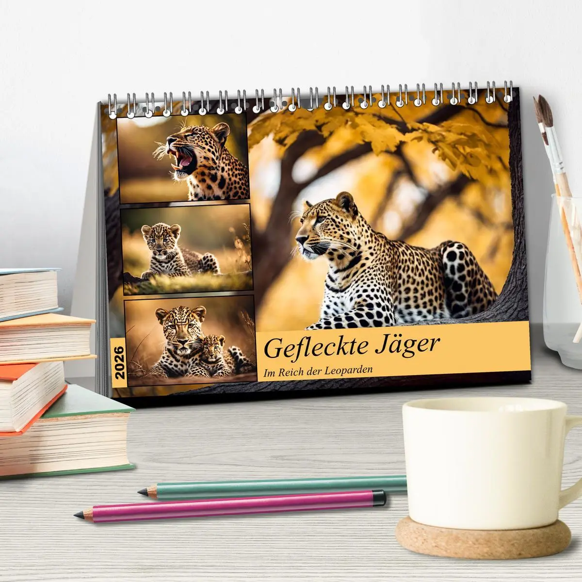 Bild: 9783457420850 | Gefleckte Jäger (Tischkalender 2026 DIN A5 quer), CALVENDO...