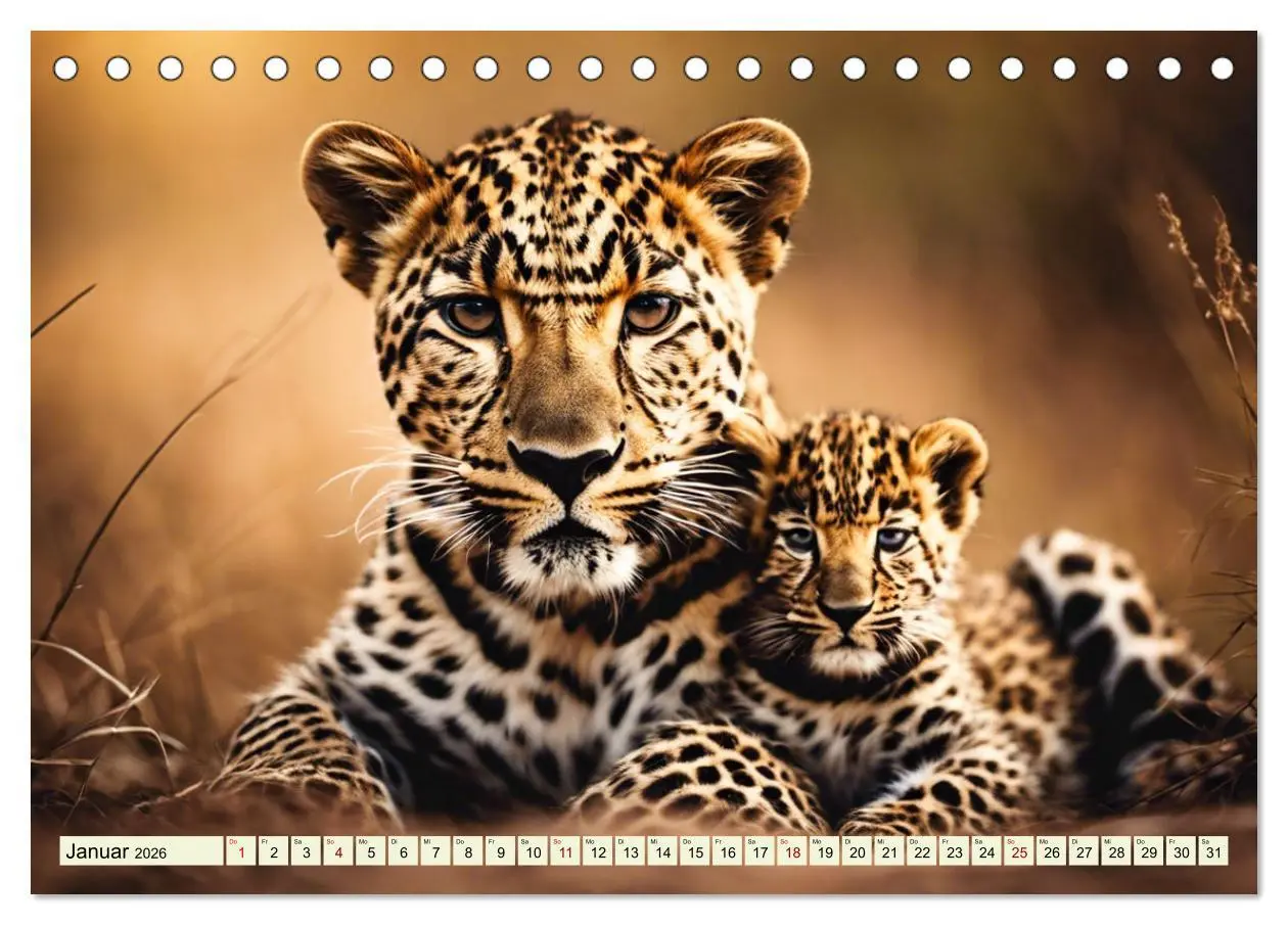 Bild: 9783457420850 | Gefleckte Jäger (Tischkalender 2026 DIN A5 quer), CALVENDO...