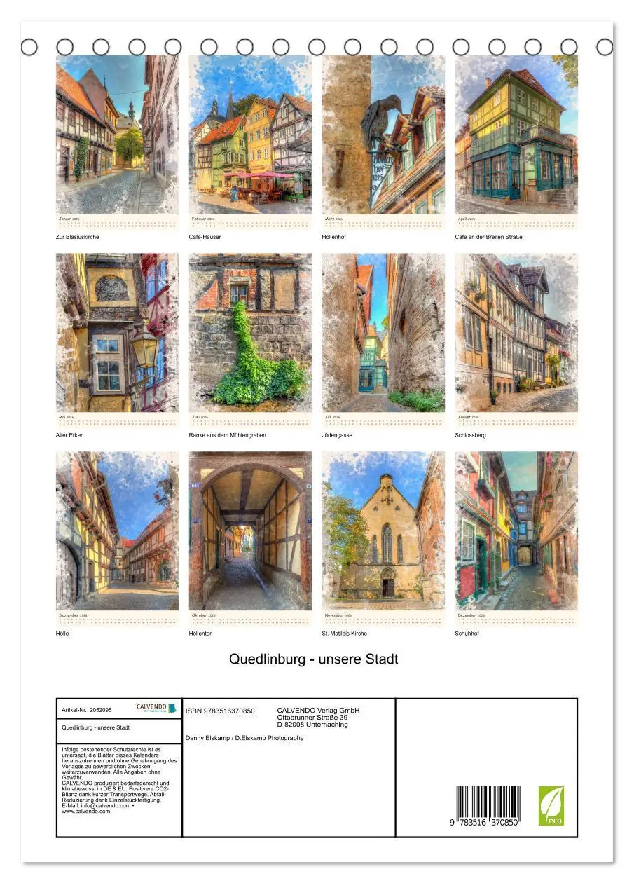 Bild: 9783516370850 | Quedlinburg - unsere Stadt (Tischkalender 2026 DIN A5 hoch),...
