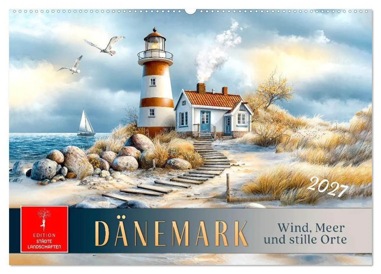Cover: 9783516820850 | Dänemark - Wind, Meer und stille Orte (Wandkalender 2027 DIN A2...